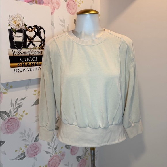 lululemon athletica Tops - Lululemon Softstreme Ribbed-Hem Pullover Natural Ivory